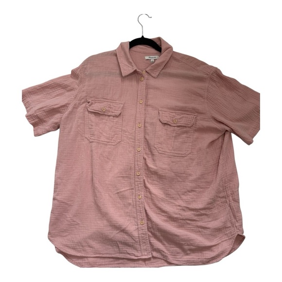 Madewell Pink Casual Button Down Shirt Relaxed Fit - Picture 1 of 9